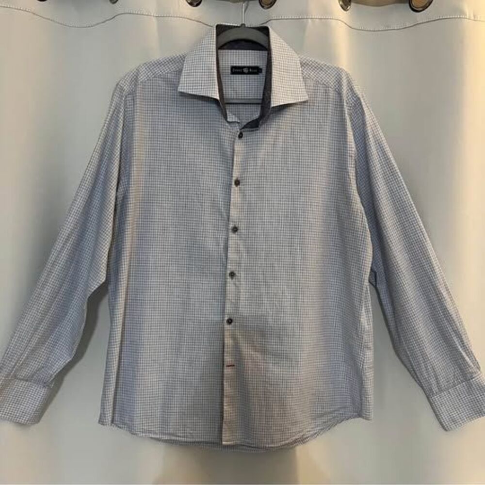 Stone Rose Button Up Shirt Men's Long Sleeve 100% Cotton Adult Size 5/XL Turkish